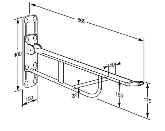 VALUE II toiletsteun, in hoogte verstelbaar - Afbeelding 3