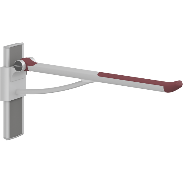 PLUS toiletsteun, 850 mm, rechtshandige bediening, Totale lengte: 880 mm. In hoogte verstelbaar. Opklapbaar en afneembaar - Afbeelding 2
